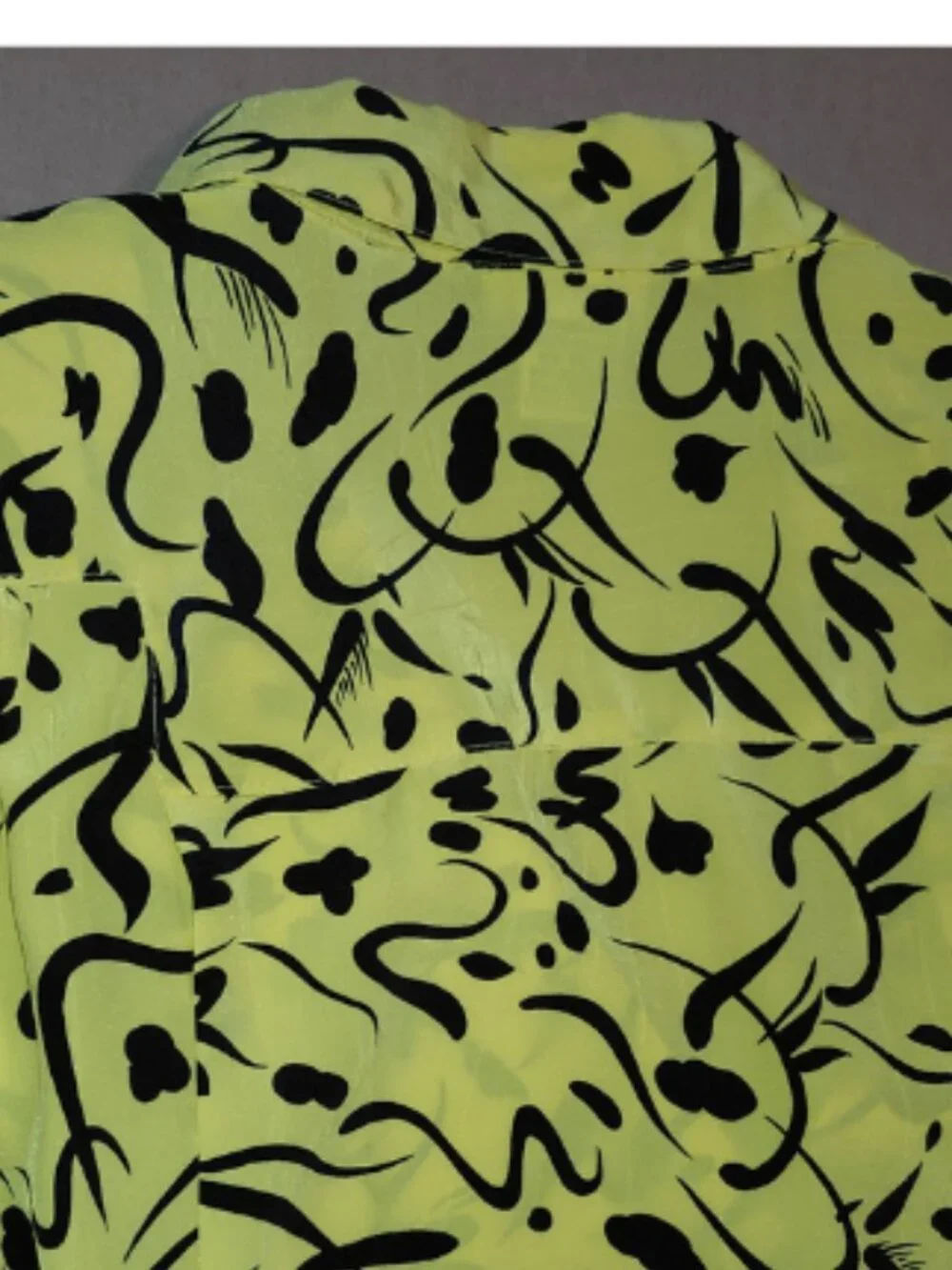Nicola Vintage Abstract Blouse Made in Korea w/ Shoulder Pads Women's Size 10 - Picture 9 of 12